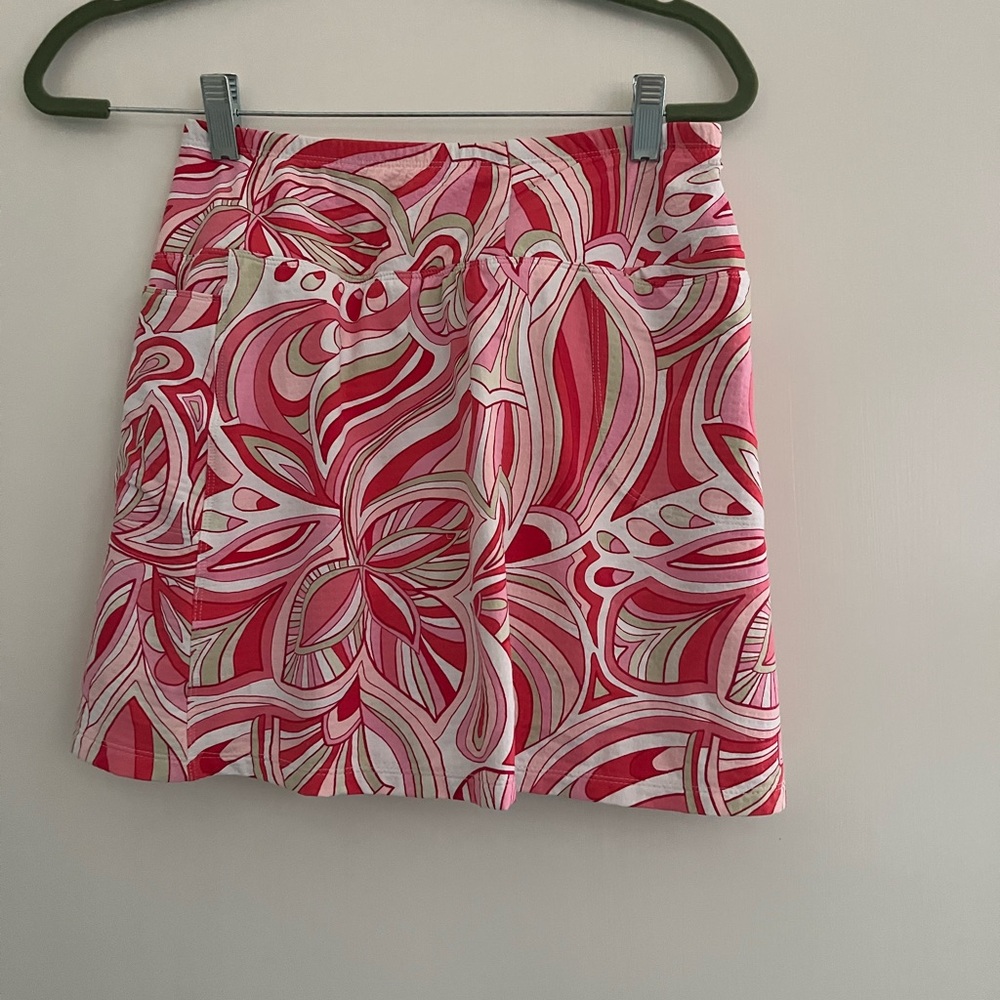Vibrant Pink Patterned Mini Skirt